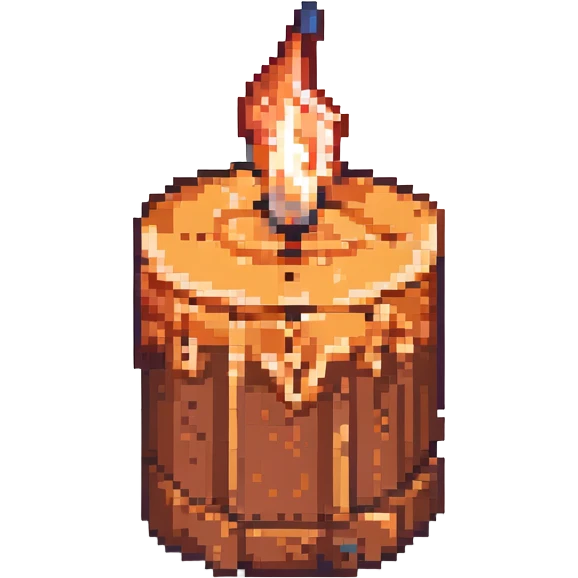 A simple candle with a flame emoji