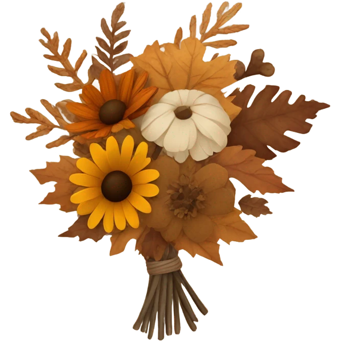 autumn bouquet brown emoji