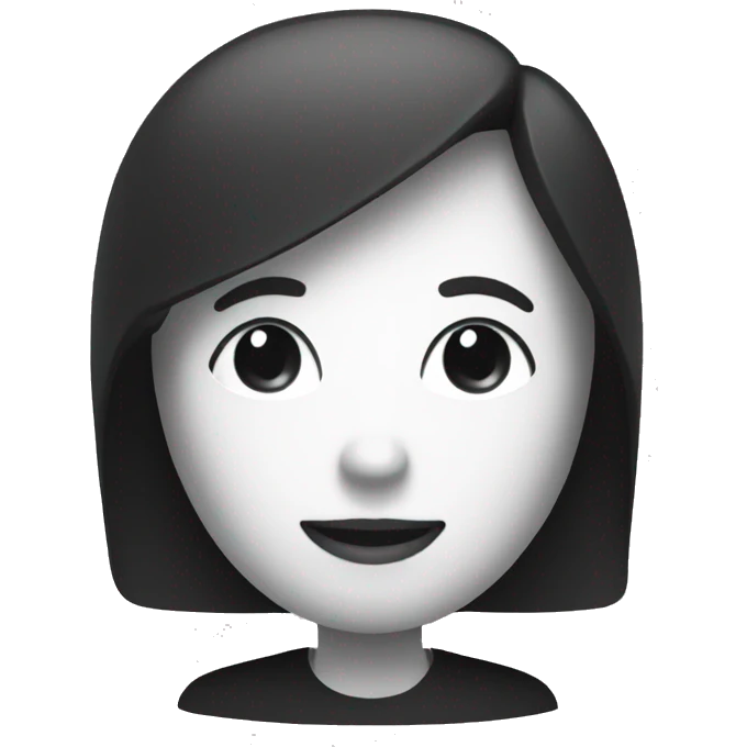 Linkedin icon emojie black and white emoji