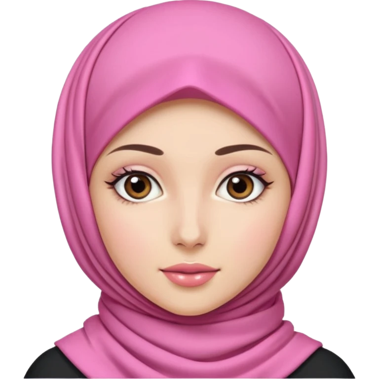 pink hijab woman, beautiful and aesthetic  emoji