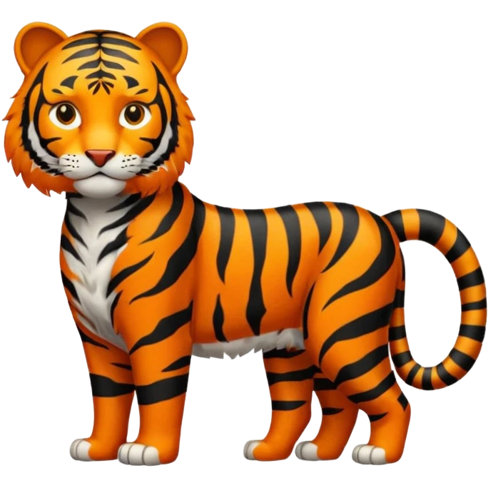 emoji de um tigre todo preto em pé virado para a esquerda emoji