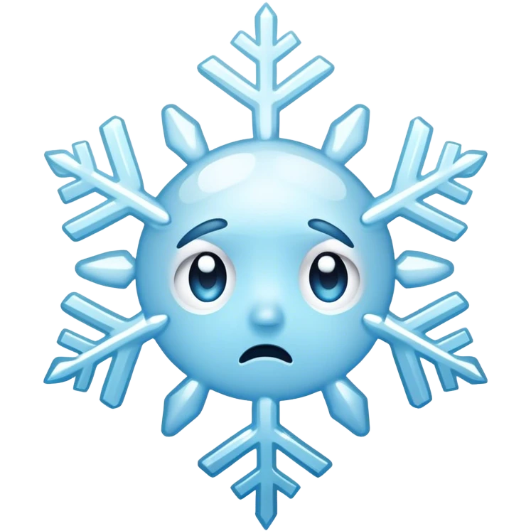A crying snowflake  emoji