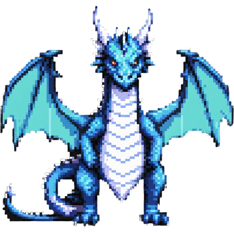 three-headed dragon Gorynych pixel art emoji