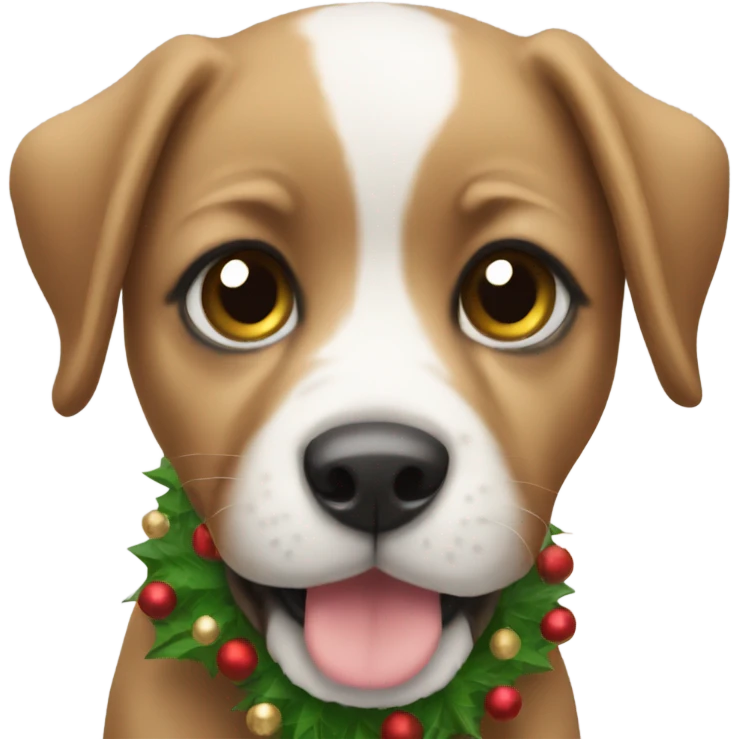Christmas puppy emoji