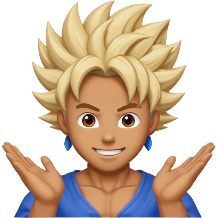 ssj blue form happy  emoji