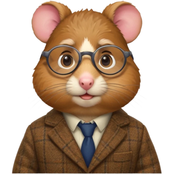 Professor hamster emoji