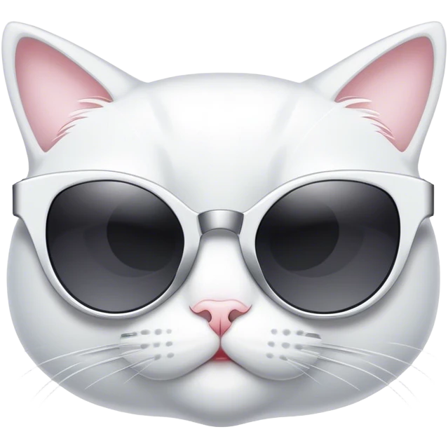 white cat eye shaped sunglasses emoji