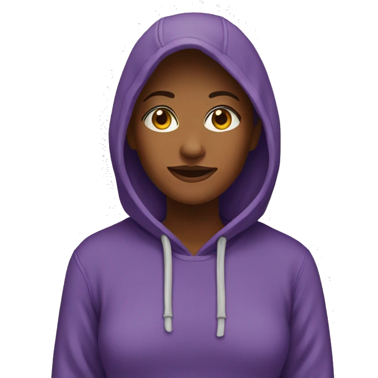 Aunt with a hoodie emoji
