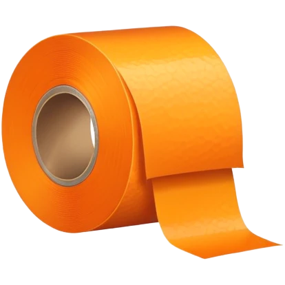 A roll of orange adhesive tape emoji