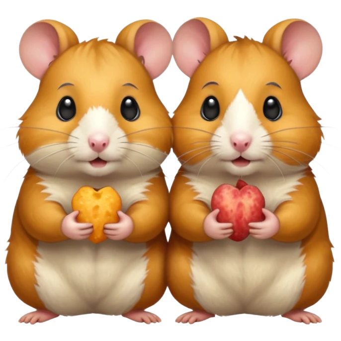 Hamster biting another hamster emoji