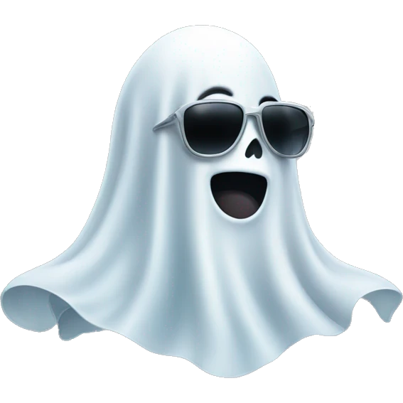 ghost wearing sunglasses emoji