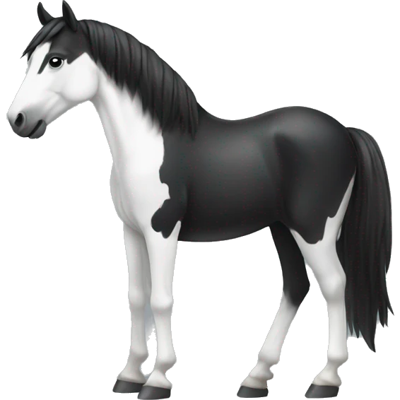 Black and white horse  emoji