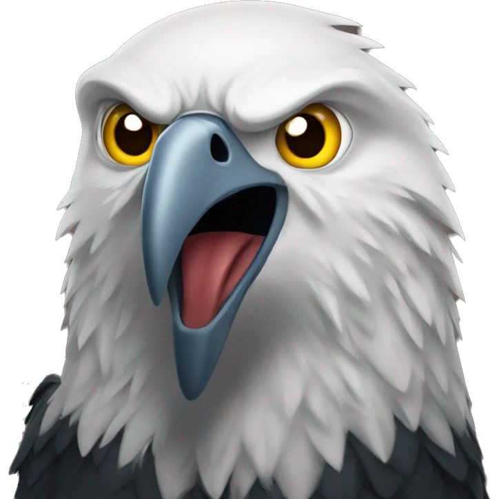 Scary eagle emoji