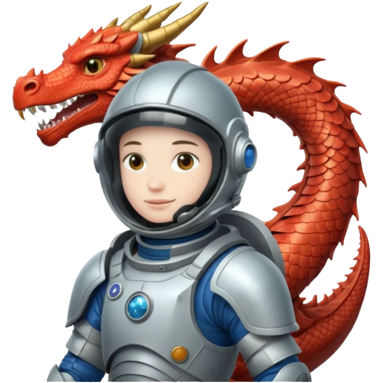 closed helmet astronaut riding dragon emoji