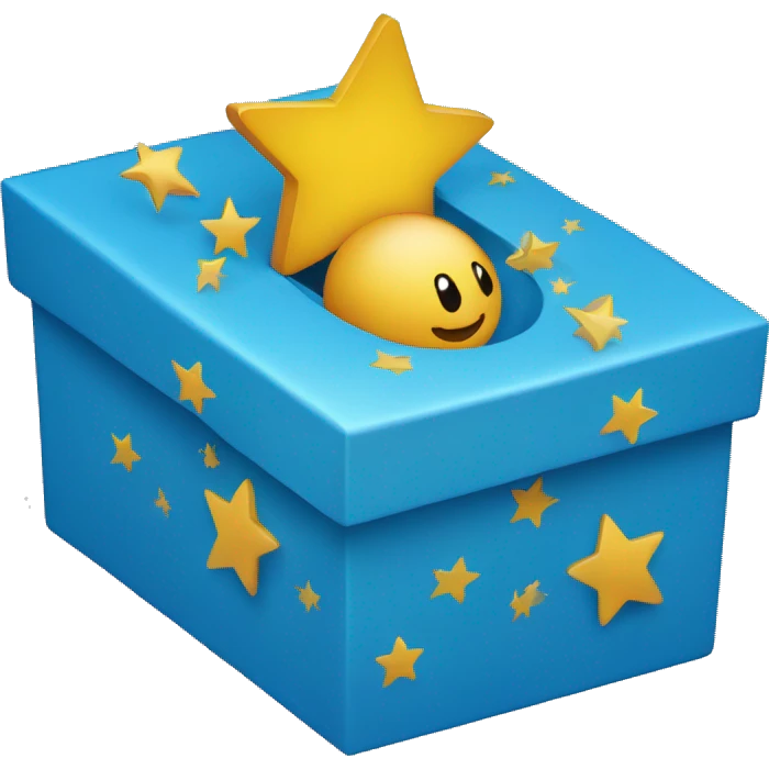 blue box with stars emoji