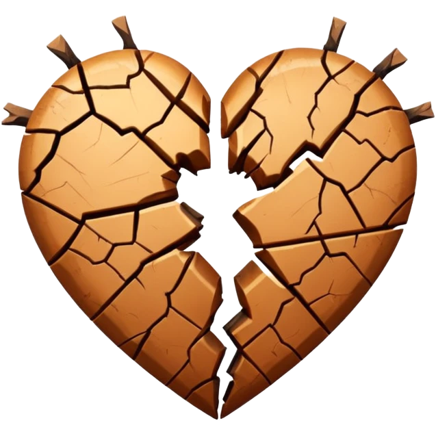 Brown broke heart emoji