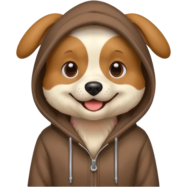 Dog wearing a hoodie emoji