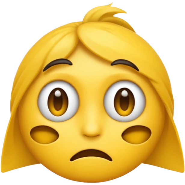 Emoji fatigué avec des cernes sous ses yeux et un expression de paresseux emoji