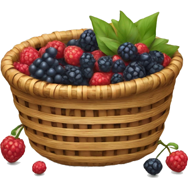 berries in wicker basket  emoji