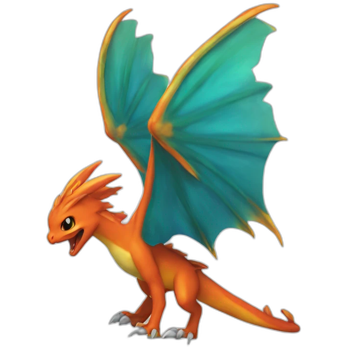 Dracaufeu pokemon ailes déployer emoji
