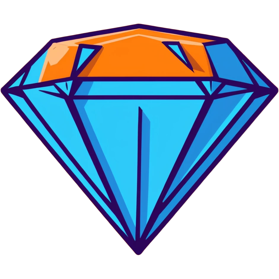 blue broken diamond emoji