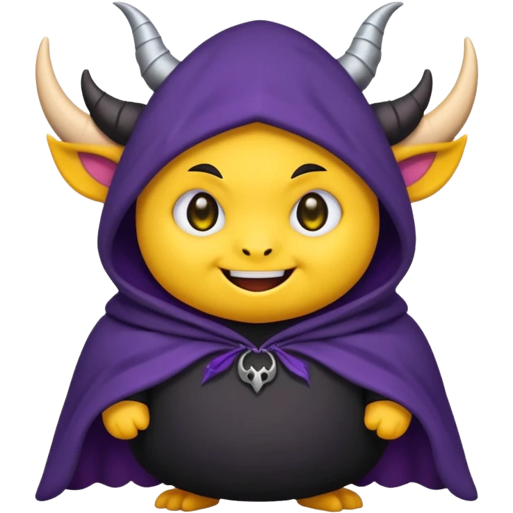 Can you create a cute / chibi emoji and some ravenous or evil cute emojis for ravenous fiend in shadow slave? Here is an image of the fiend for a baseline: https://shadowslave.fandom.com/wiki/Ravenous_Fiend?file=LittleScavybyjust_a_koifish.jpg focus on what the existing art looks like as a baseline emoji