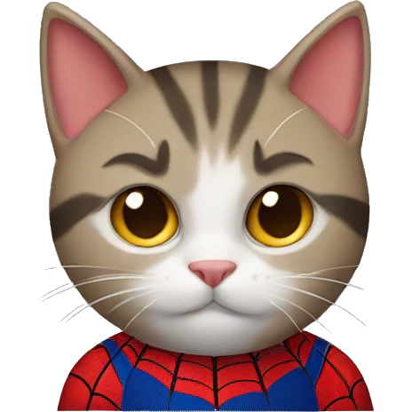 Cat with spiderman uniform emoji