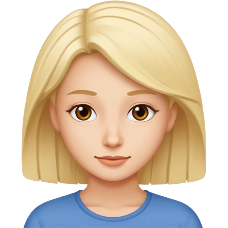Mirra's cute face, simple lines, friendly expression emoji