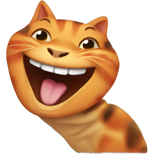 Tortoise orange cat laughing  emoji