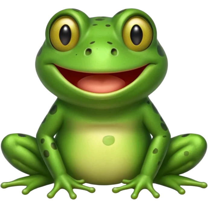 Um sapo dando risada emoji