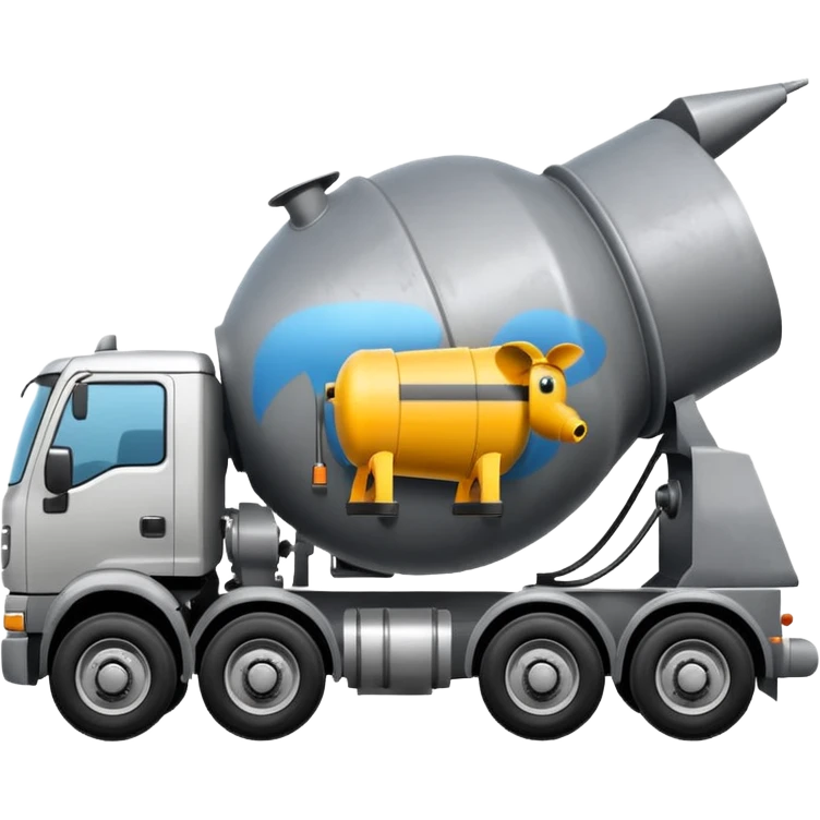 Concrete mixer truck emoji