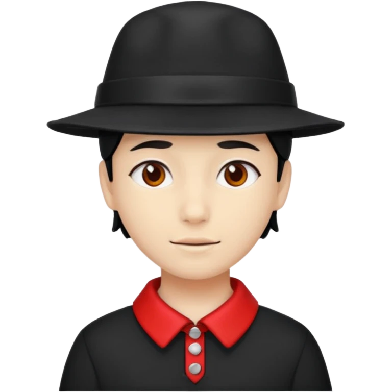 Typische zwartepiet, de knecht van Sinterklaas, met een pietenpak, kraag, muts emoji