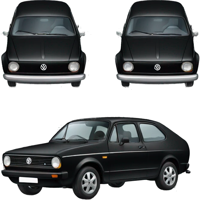 Black polo vw car emoji