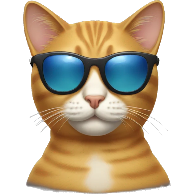 Cat with sunglasses emoji
