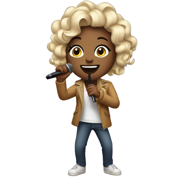 Singer on stage emoji