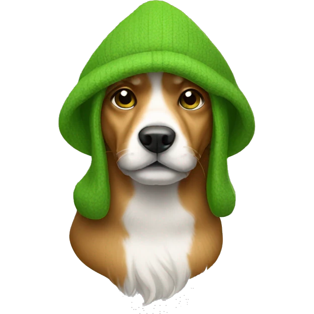 dog with green hody emoji