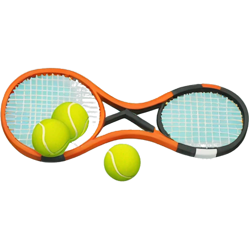 raquette de tennis qui dit bonjour emoji