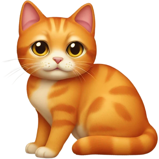 Babushka orange cat emoji