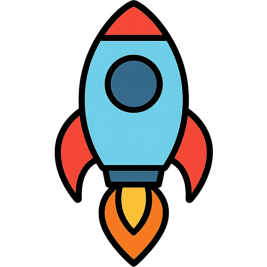 icon of a rocket ship for a space game emoji