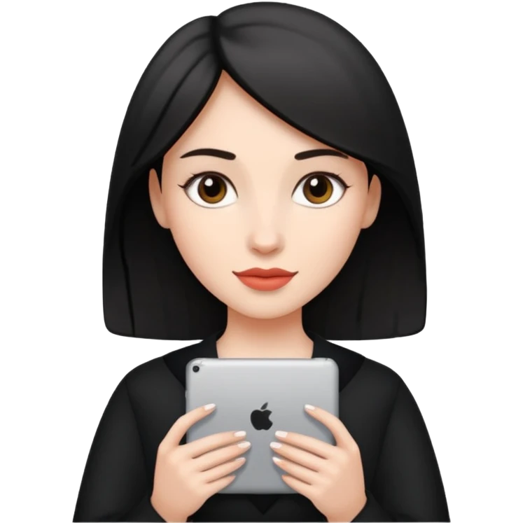 ESTUDIANTE CON IPAD mujer emoji