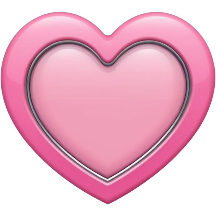 pink heart-shaped photo frame emoji