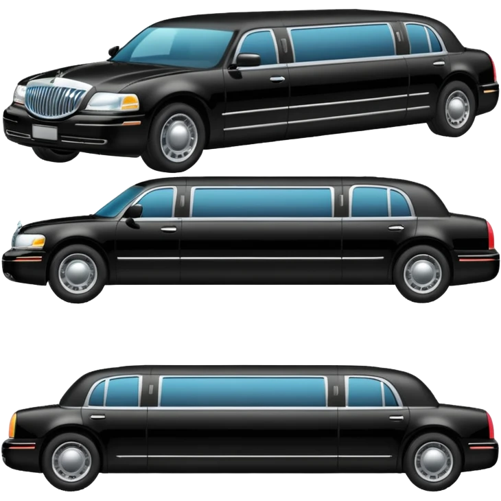 a black limo emoji