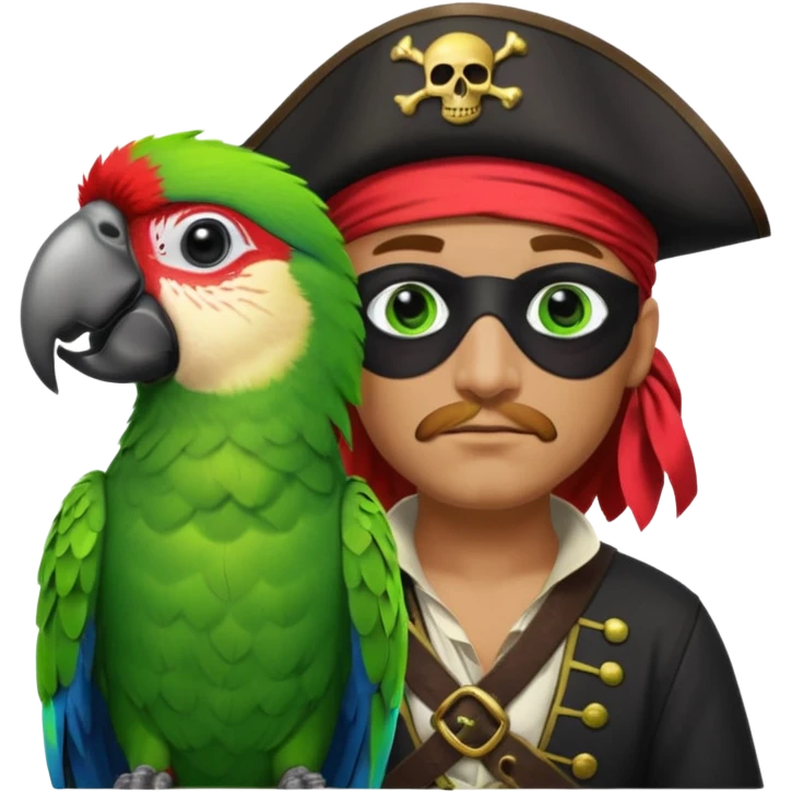 pirate and parrot emoji