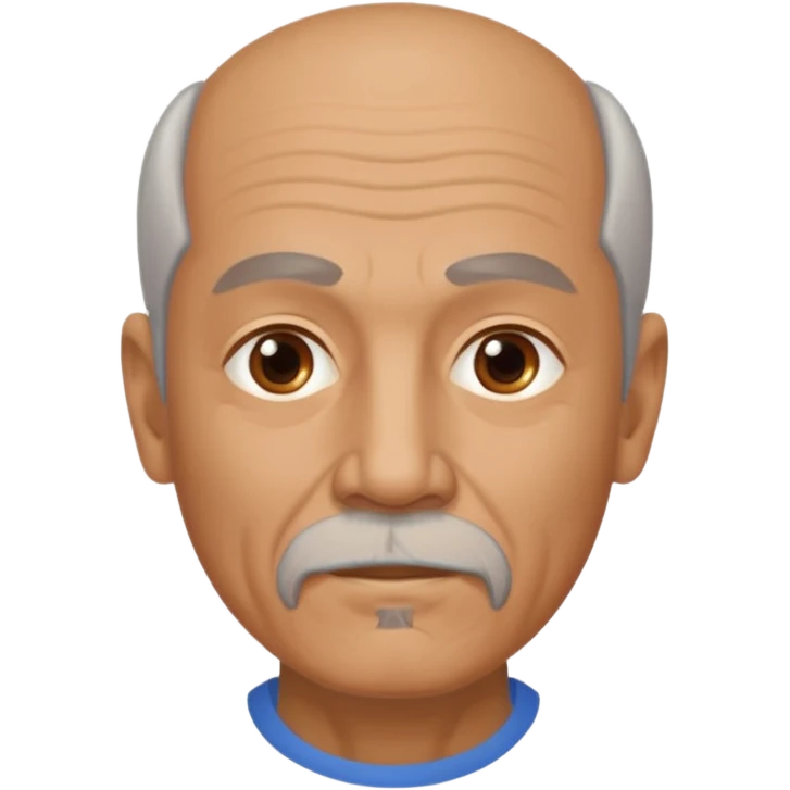 70 year old man with goatee and thin hairline emoji