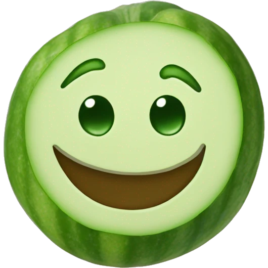 smiling face emoji with cucumbers over the eyes emoji