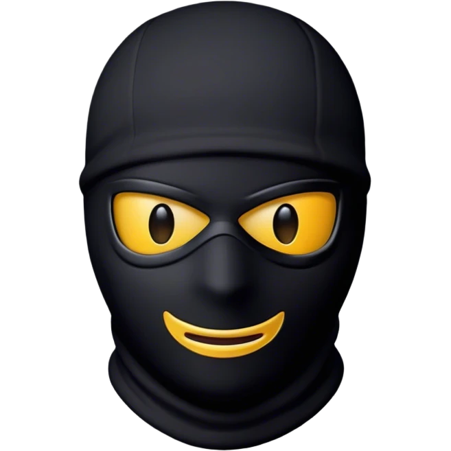 Ski mask no face emoji