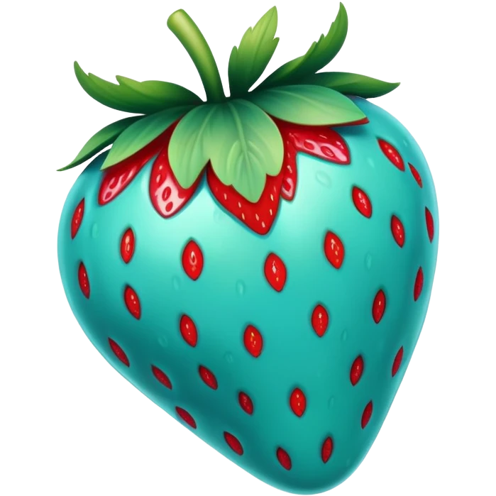 Turquoise Strawberry  emoji