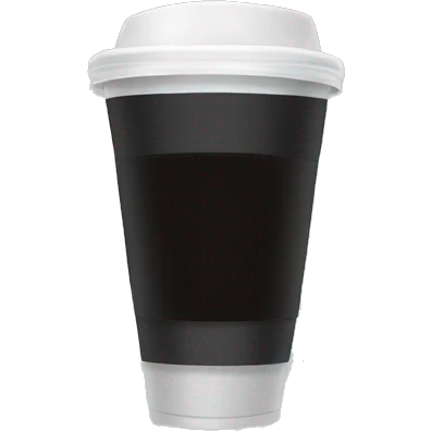 Cold cup with black L (lamiz) sign emoji
