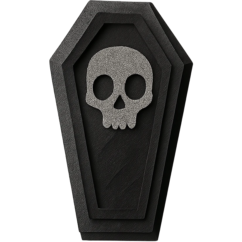 gothic object, layered and shadowy emoji