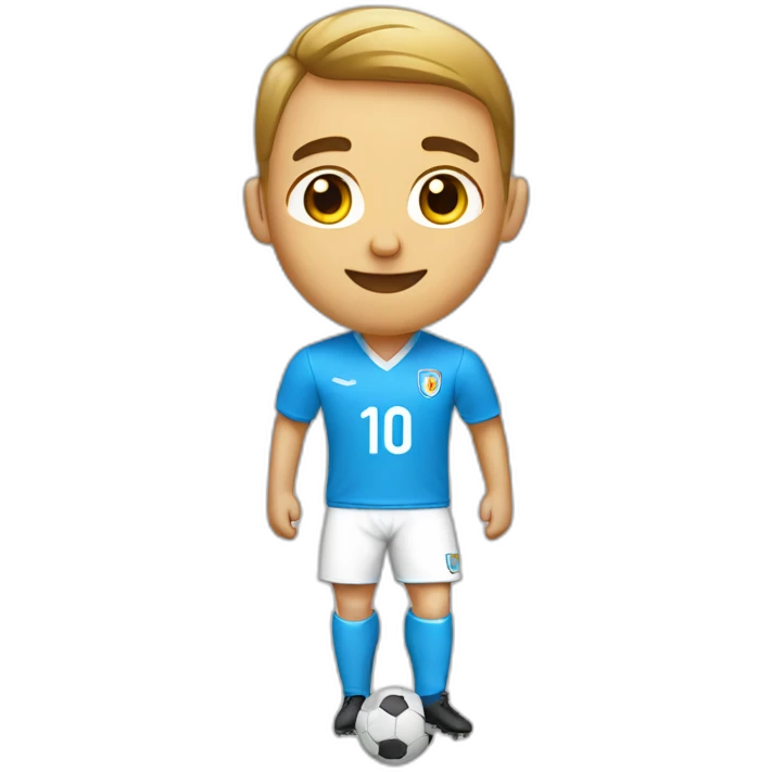 Un joueur de foot avec le numéro 10 emoji